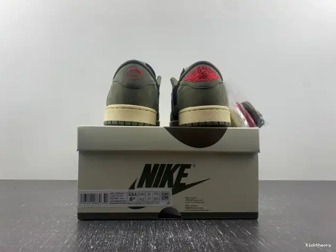 Kick Theory OG TRAVIS 1 SCOTT DM7866-002 X AIR JORDAN 'BLACK LOW SP OLIVE' 0507